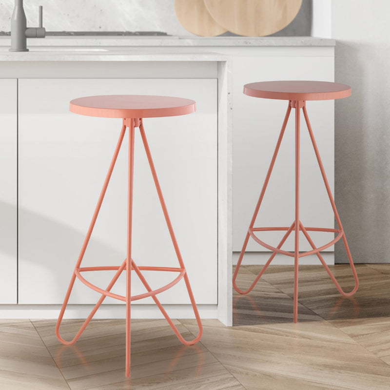 Trinity 30" Modern Industiral Iron Tripod Backless Bar Stool