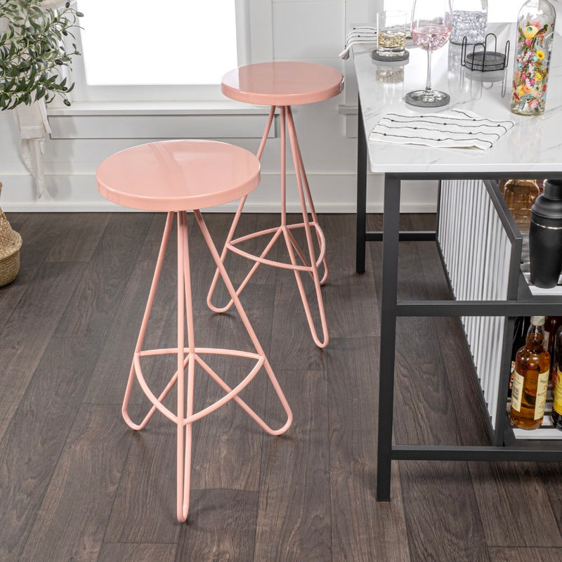 Trinity 30" Modern Industiral Iron Tripod Backless Bar Stool