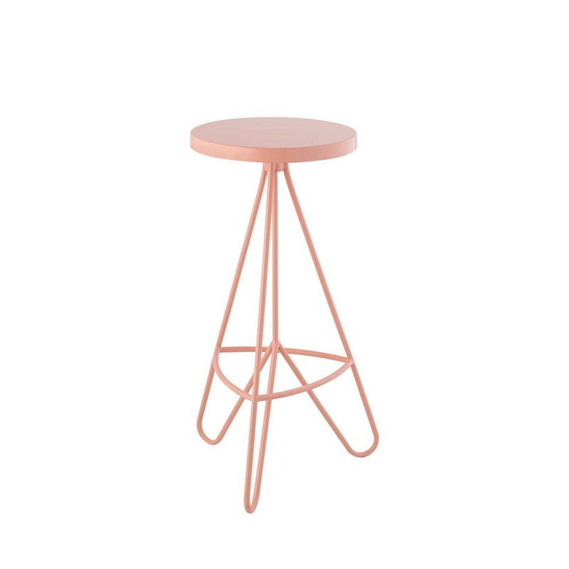 Trinity 30" Modern Industiral Iron Tripod Backless Bar Stool