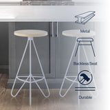 Trinity 30" Modern Industiral Iron Tripod Backless Bar Stool