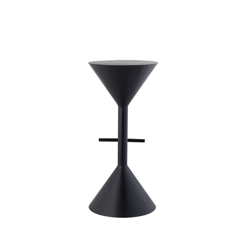 Chronos 29.75" Modern Industrial Iron Hourglass Backless Bar Stool with Foot Rest - JONATHAN Y