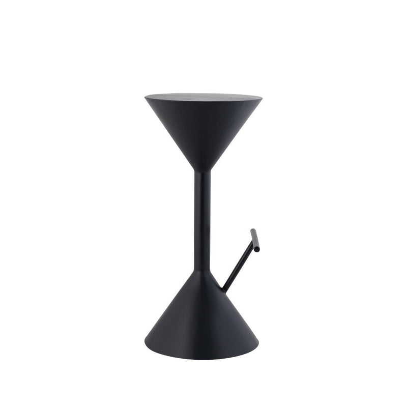 Chronos 29.75" Modern Industrial Iron Hourglass Backless Bar Stool with Foot Rest - JONATHAN Y