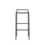 Svelte 30" Coastal Contemporary Iron Saddle-Seat Low-Back Bar Stool with Foot Rest - JONATHAN Y