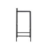Svelte 30" Coastal Contemporary Iron Saddle-Seat Low-Back Bar Stool with Foot Rest - JONATHAN Y
