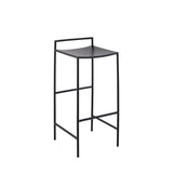 Svelte 30" Coastal Contemporary Iron Saddle-Seat Low-Back Bar Stool with Foot Rest - JONATHAN Y