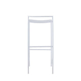 Svelte 30" Coastal Contemporary Iron Saddle-Seat Low-Back Bar Stool with Foot Rest - JONATHAN Y