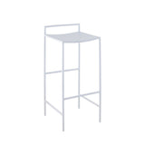 Svelte 30" Coastal Contemporary Iron Saddle-Seat Low-Back Bar Stool with Foot Rest - JONATHAN Y