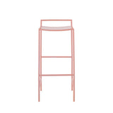 Svelte 30" Coastal Contemporary Iron Saddle-Seat Low-Back Bar Stool with Foot Rest - JONATHAN Y