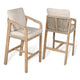 Beige/Light Teak (Set of 2)