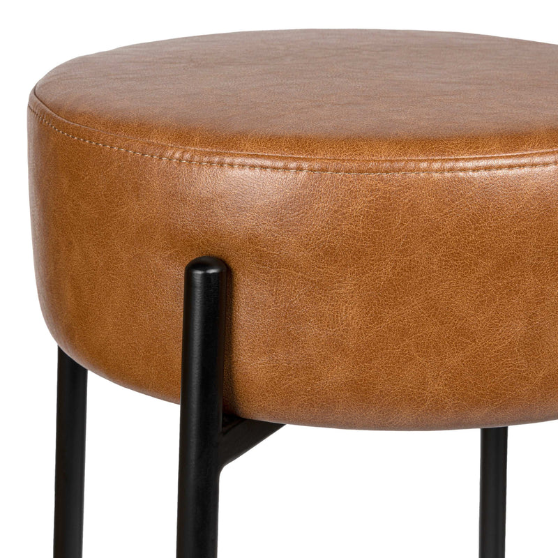 Paola Modern  Metal/Bouclé Cushioned Counter & Bar Stool - JONATHAN Y