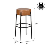Paola Modern  Metal/Bouclé Cushioned Counter & Bar Stool - JONATHAN Y