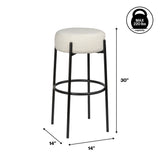 Paola Modern  Metal/Bouclé Cushioned Counter & Bar Stool - JONATHAN Y