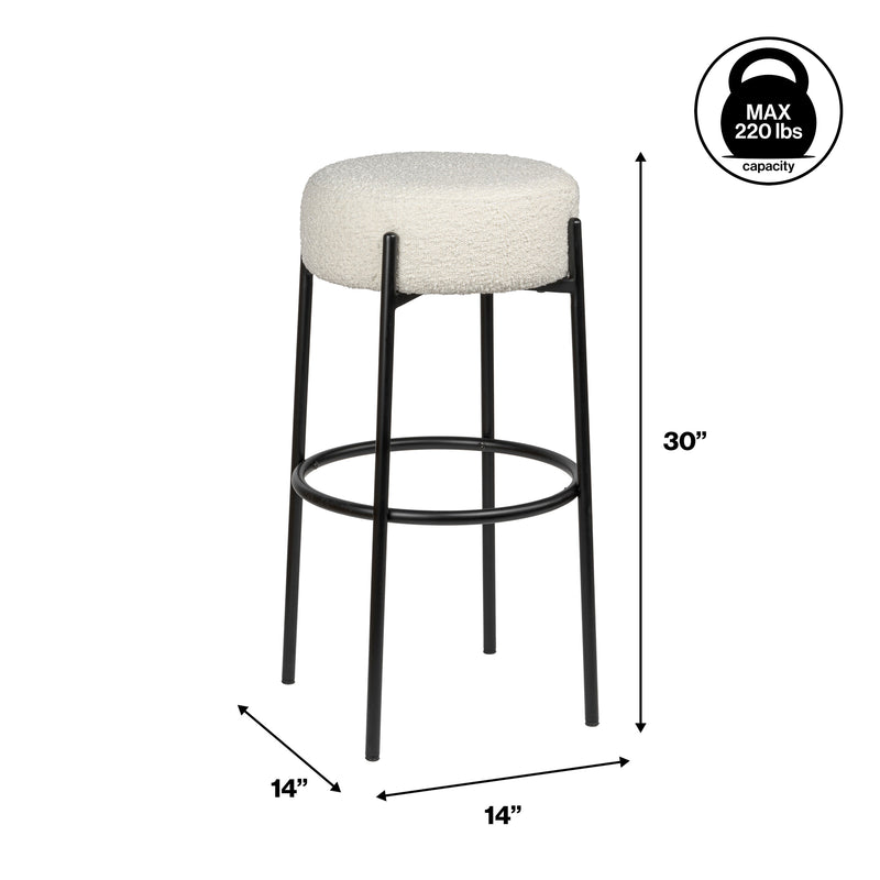 Paola Modern  Metal/Bouclé Cushioned Counter & Bar Stool - JONATHAN Y
