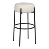 Paola Modern  Metal/Bouclé Cushioned Counter & Bar Stool - JONATHAN Y