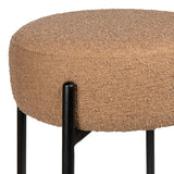 Paola Modern  Metal/Bouclé Cushioned Counter & Bar Stool