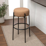Paola Modern  Metal/Bouclé Cushioned Counter & Bar Stool