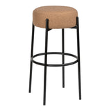 Paola Modern  Metal/Bouclé Cushioned Counter & Bar Stool