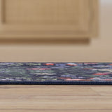 Primrose Art Nouveau Floral Border Machine-washable Area Rug