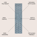 Porter Geometric Art Deco Fan Pattern High-low Area Rug