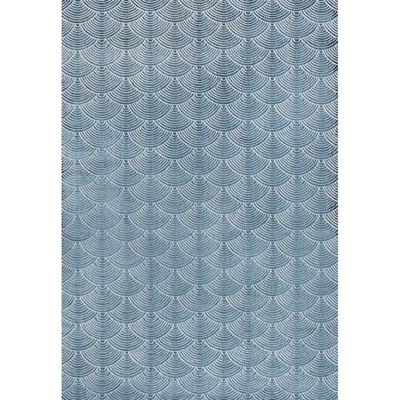 Porter Geometric Art Deco Fan Pattern High-low Area Rug