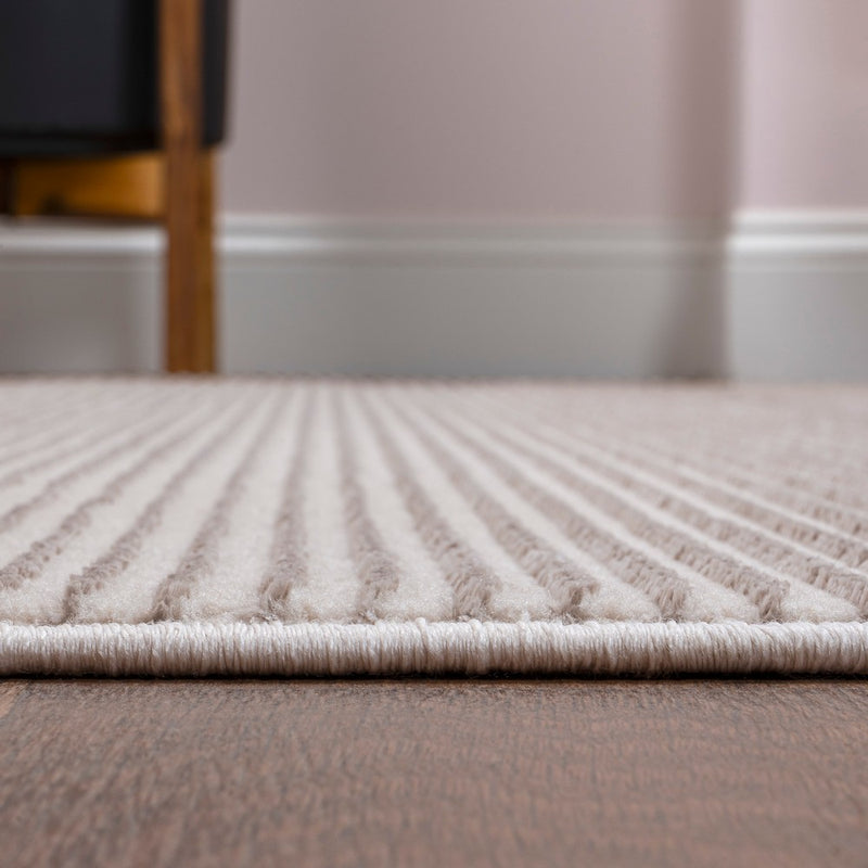 Cole Modern Minimalist Pinstripe High-low Area Rug