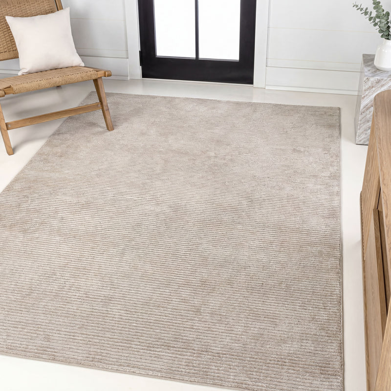 Cole Modern Minimalist Pinstripe High-low Area Rug