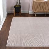 Cole Modern Minimalist Pinstripe High-low Area Rug