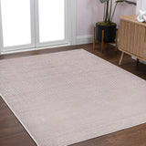 Cole Modern Minimalist Pinstripe High-low Area Rug