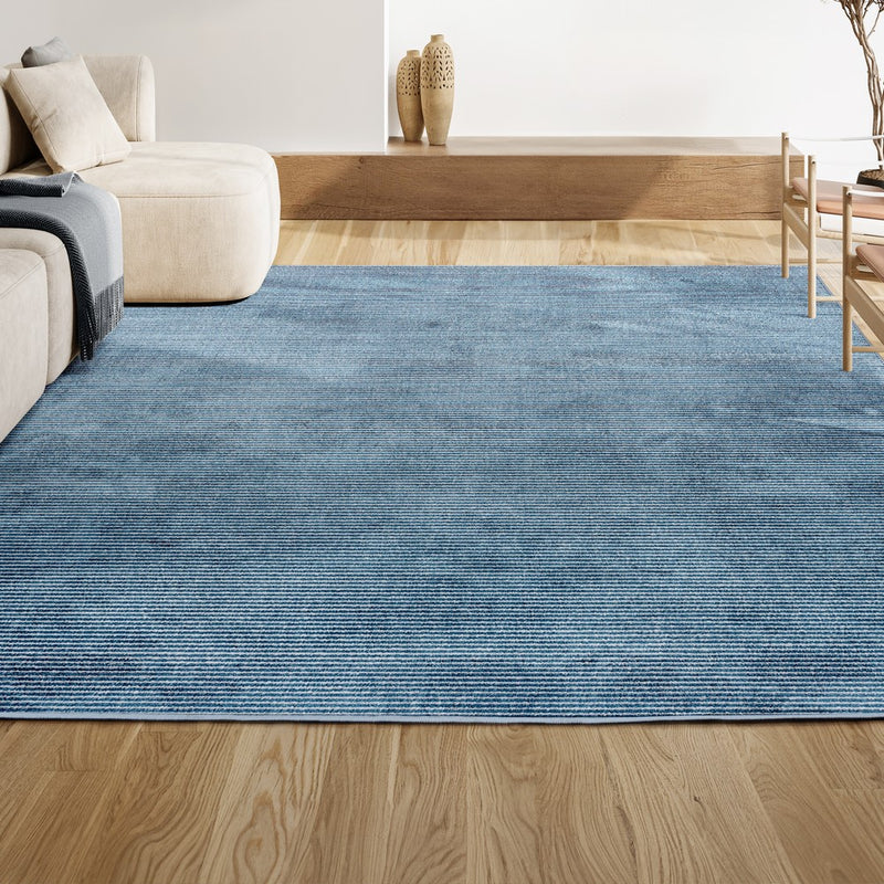 Cole Modern Minimalist Pinstripe High-low Area Rug