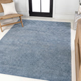 Cole Modern Minimalist Pinstripe High-low Area Rug
