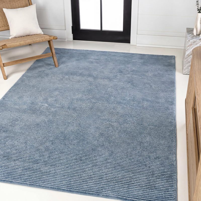 Cole Modern Minimalist Pinstripe High-low Area Rug