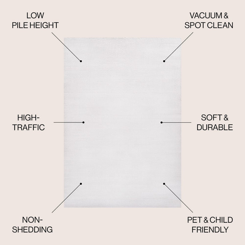 Cole Modern Minimalist Pinstripe High-low Area Rug