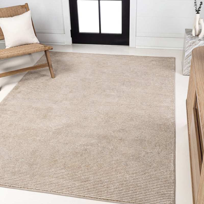 Cole Modern Minimalist Pinstripe High-low Area Rug
