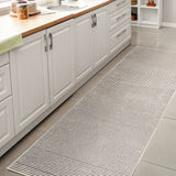Cole Modern Minimalist Pinstripe High-low Area Rug
