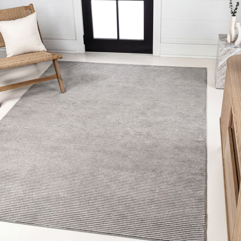 Cole Modern Minimalist Pinstripe High-low Area Rug