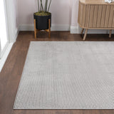 Cole Modern Minimalist Pinstripe High-low Area Rug