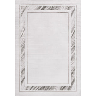 Athens Classic Border Marble Pattern High-low Area Rug