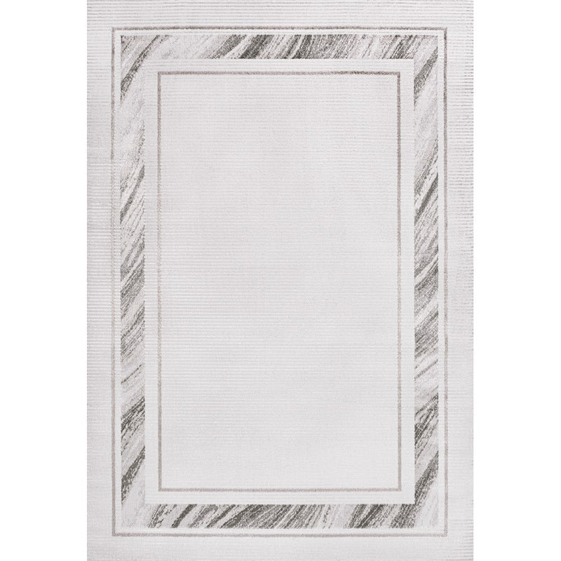 Athens Classic Border Marble Pattern High-low Area Rug