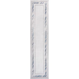 Athens Classic Border Marble Pattern High-low Area Rug