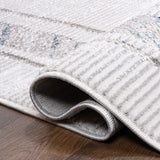 Athens Classic Border Marble Pattern High-low Area Rug