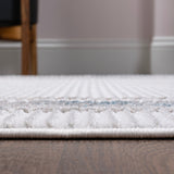Athens Classic Border Marble Pattern High-low Area Rug