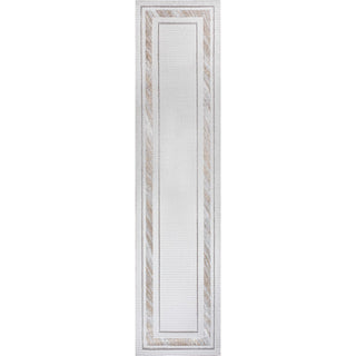 Athens Classic Border Marble Pattern High-low Area Rug