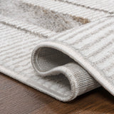 Athens Classic Border Marble Pattern High-low Area Rug