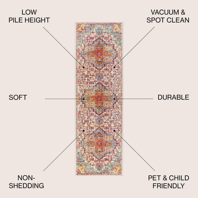 Zafra Vintage Medallion Area Rug