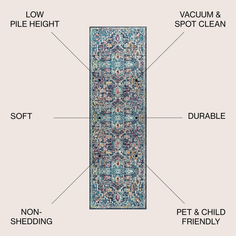 Zafra Vintage Medallion Area Rug