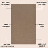 Peater Classic Casual Commerical Natural Coir Doormat