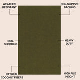 Peater Classic Casual Commerical Natural Coir Doormat