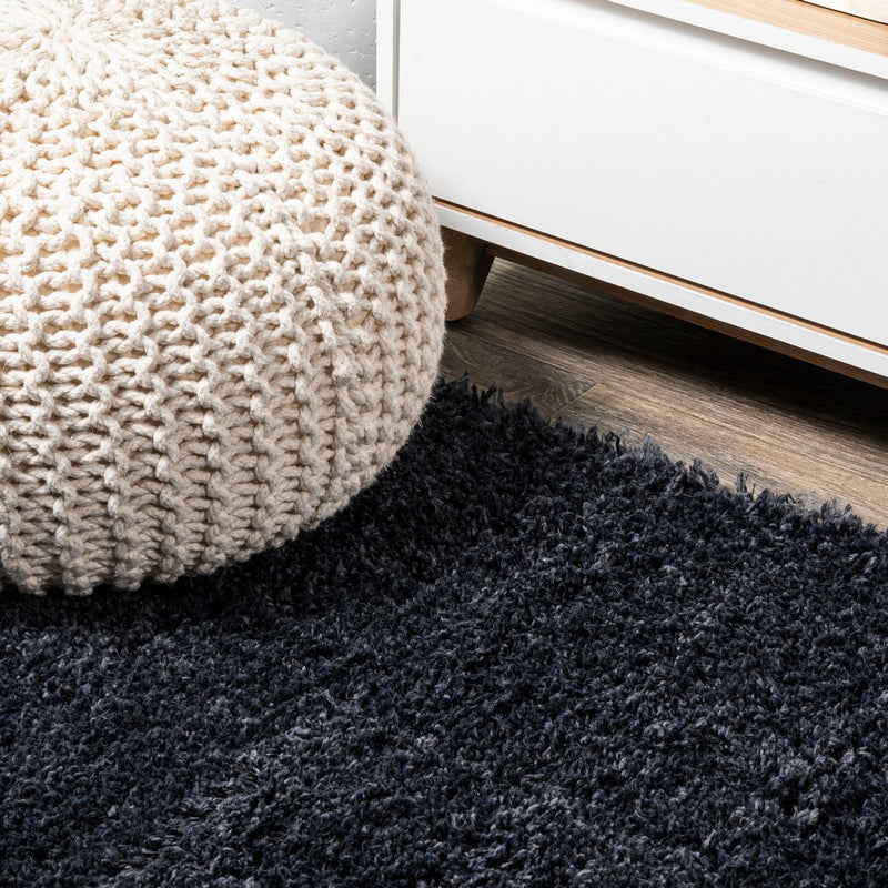 Groovy Solid Shag Area Rug