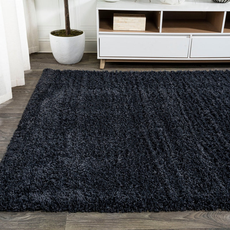Groovy Solid Shag Area Rug