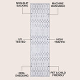 Leila Moroccan Diamond Trellis Machine-washable Area Rug